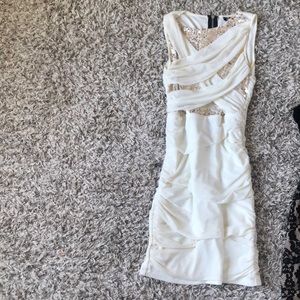 Gold & white dress